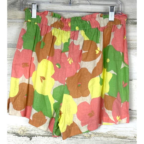 Sanctuary Women’s Small Multicolor Floral Linen Blend Casual Shorts New - Picture 2 of 5